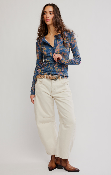 Free People Jamie Henley Printed Top