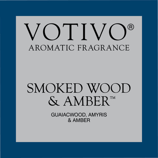 Votivo Smoked Wood & Amber Soy Candle