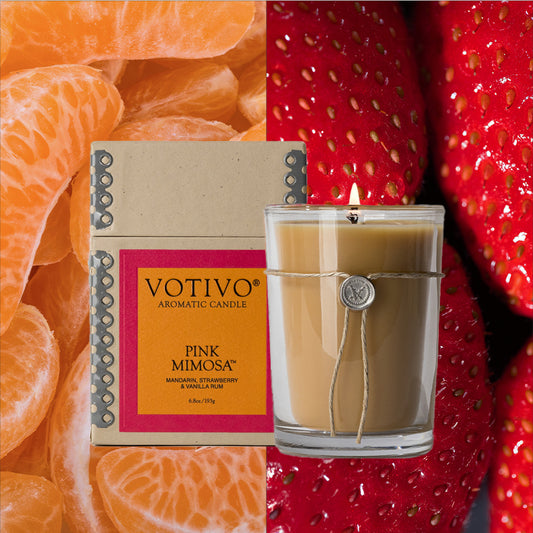 Votivo Pink Mimosa Soy Candle