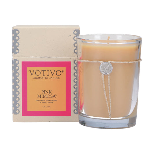 Votivo Pink Mimosa Soy Candle