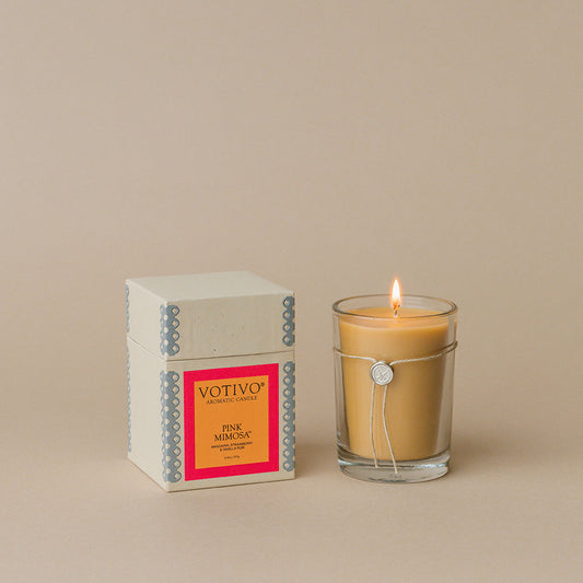 Votivo Pink Mimosa Soy Candle