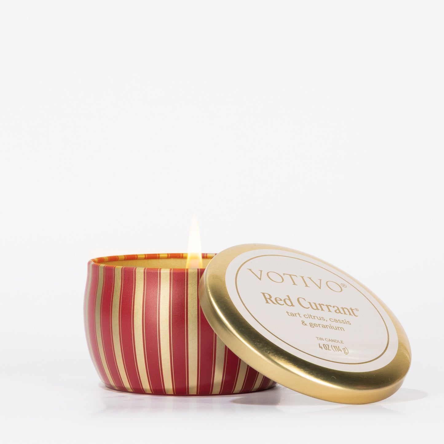 Votivo Striped Travel Tin Candle