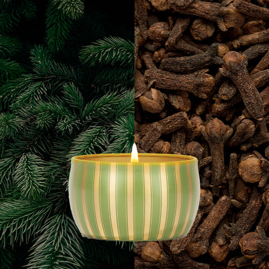 Votivo Striped Travel Tin Candle
