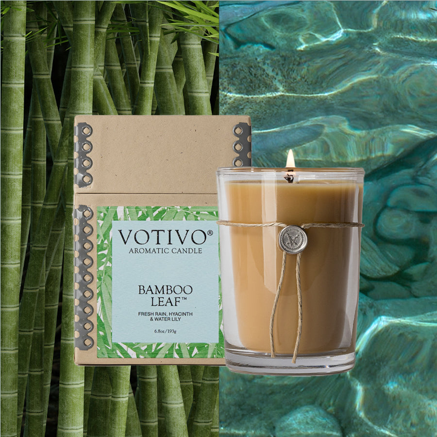 Votivo Bamboo Leaf Soy Candle