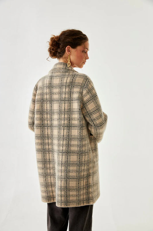 Nekane Plaid Checked Collared Jacket
