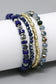 Semi Precious Stone & Glass Beaded Stretch Bracelet Set