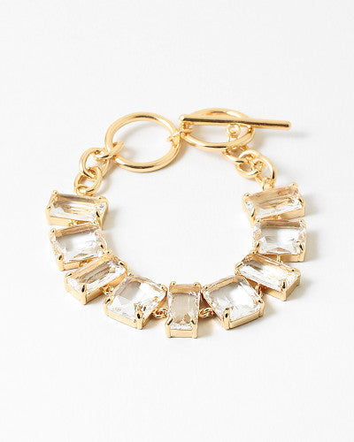 Glam Clear Link Bracelet