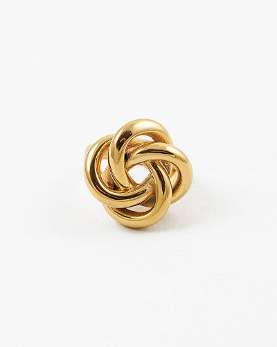 Stainless Steel Golden Knot Ring