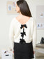 Mine LA Back Velvet Bow Sweater