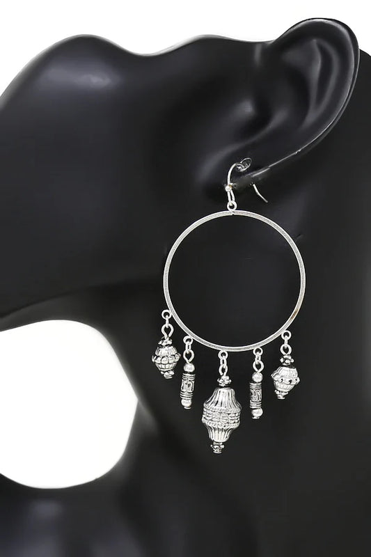 Lightweight Multi Charm Hoop Earrings