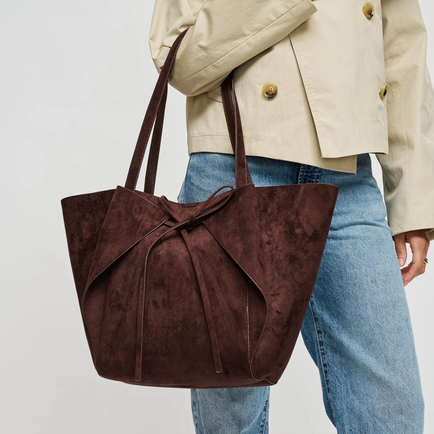 Soren Faux Suede Handbag