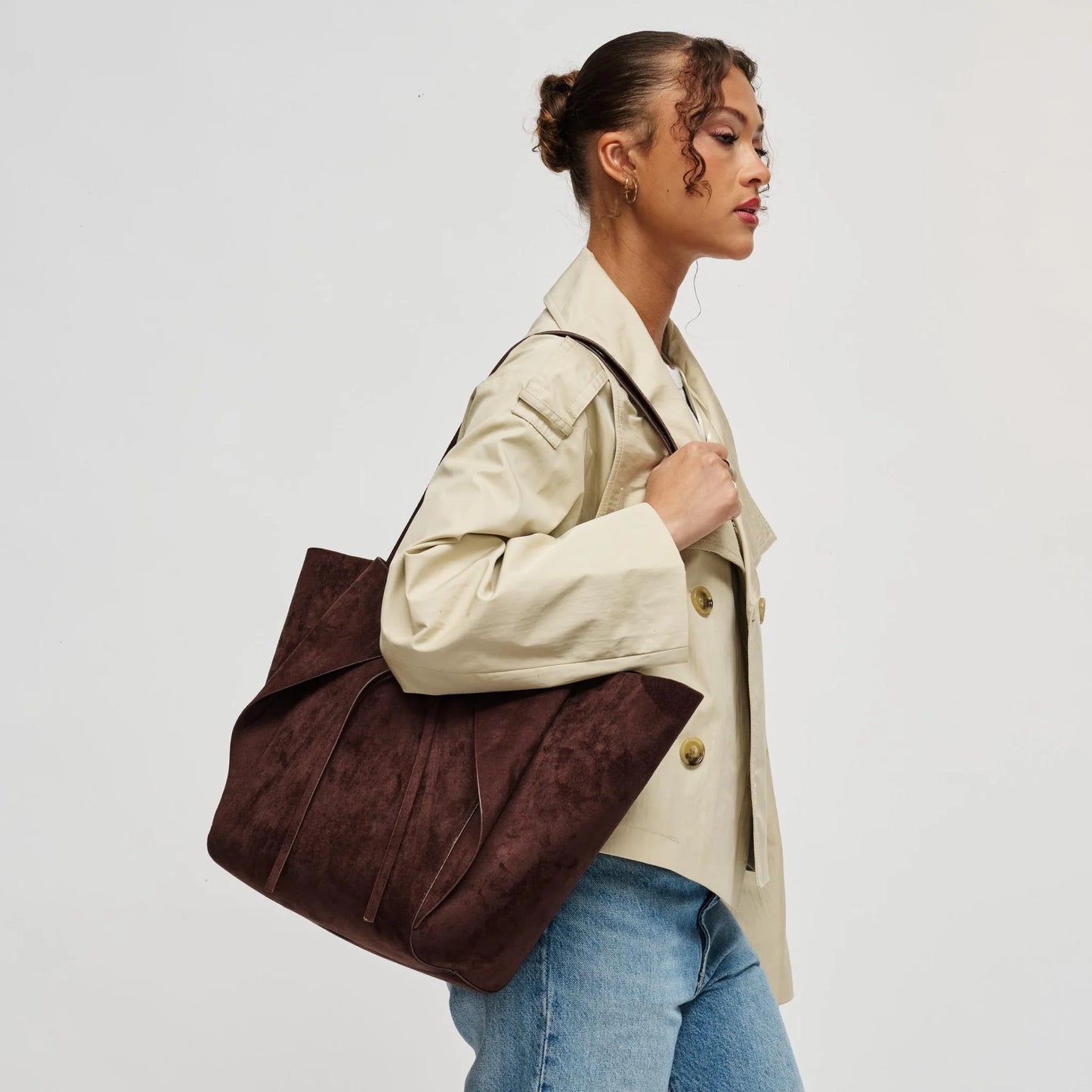 Soren Faux Suede Handbag