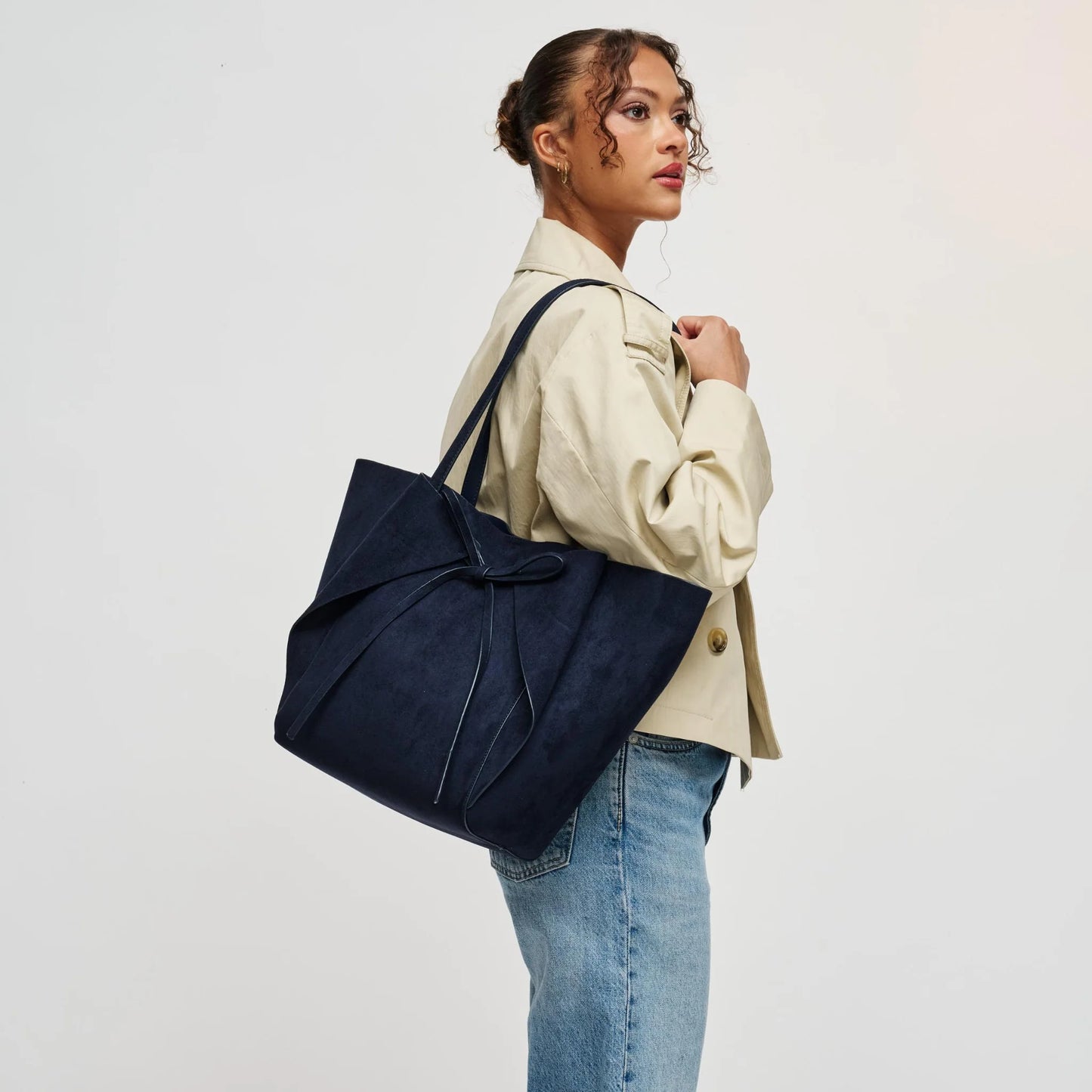 Soren Faux Suede Handbag