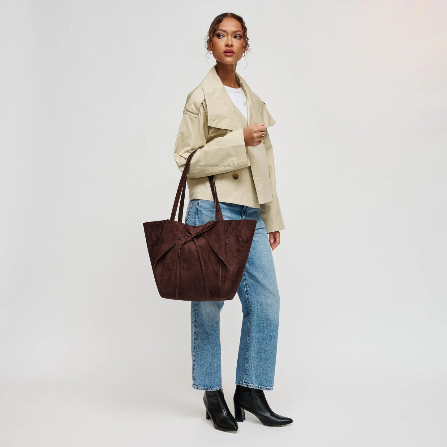 Soren Faux Suede Handbag