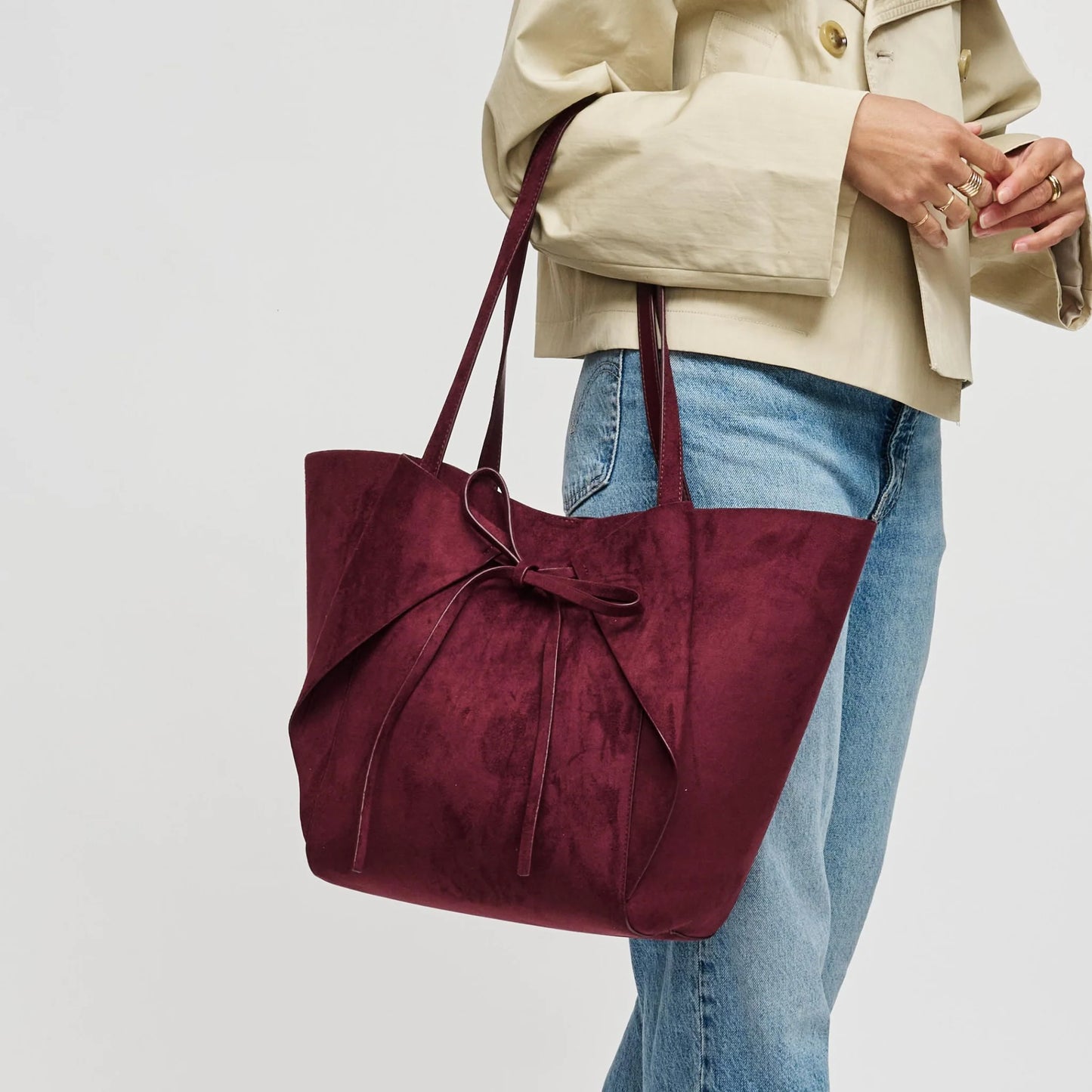 Soren Faux Suede Handbag