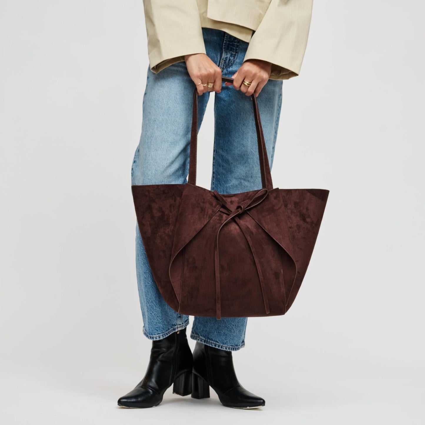 Soren Faux Suede Handbag