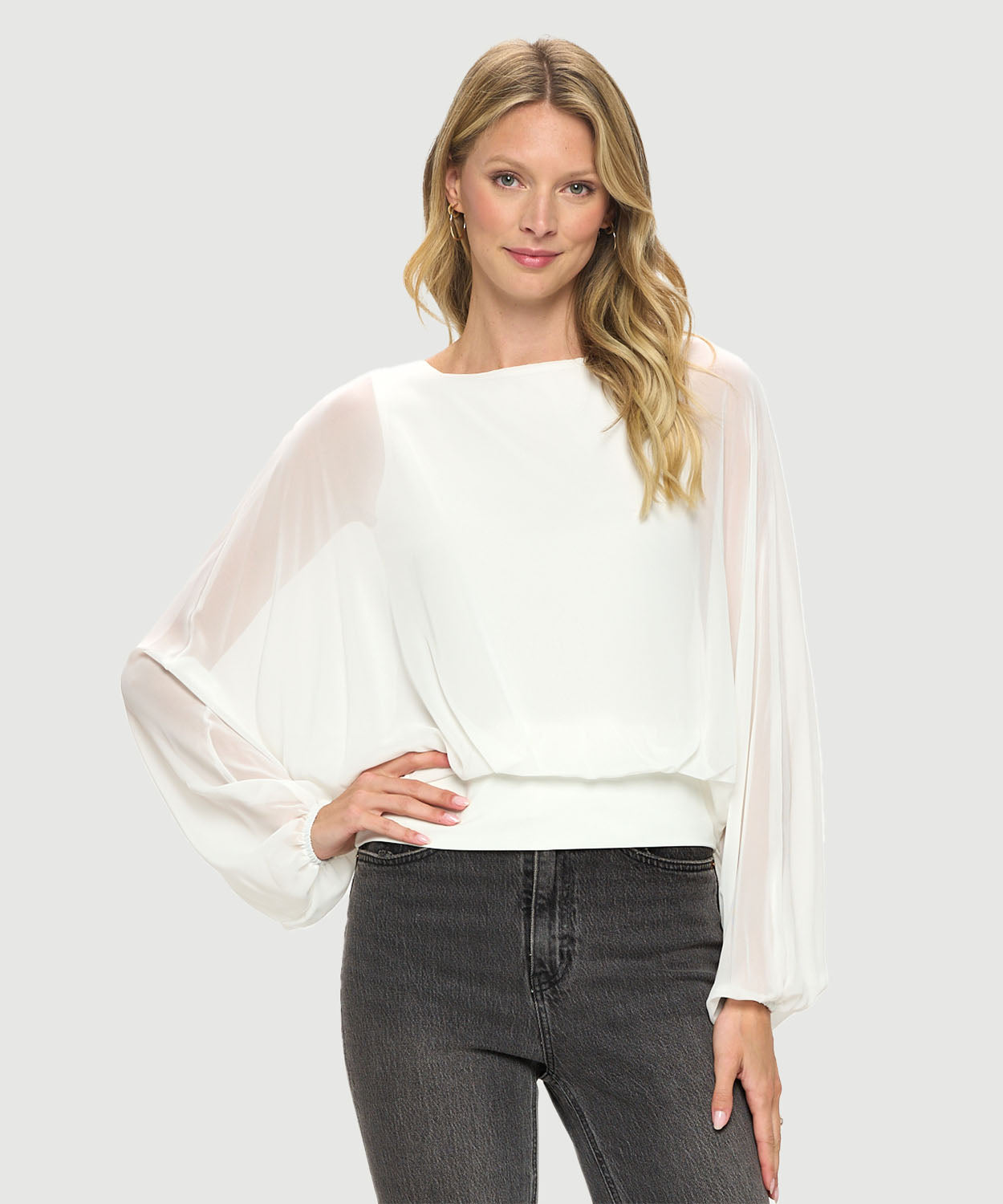 Last Tango Chiffon Batwing Top