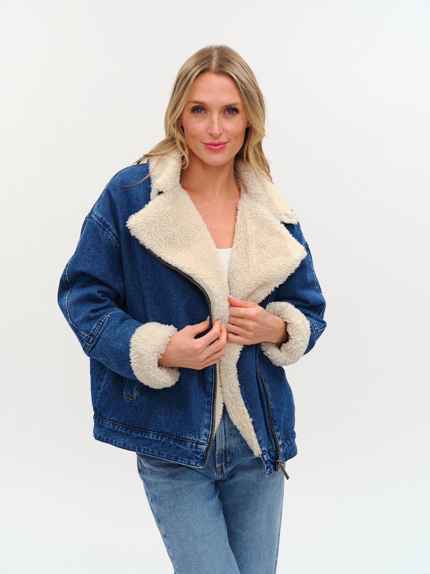 Six Fifty Williston Faux Fur Denim Jacket