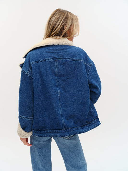 Six Fifty Williston Faux Fur Denim Jacket