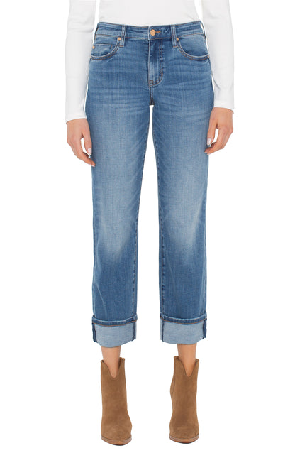 Liverpool Marley Girlfriend Cuffed Denim
