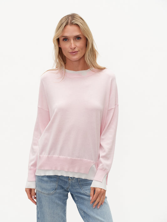 Six Fifty Notched Neck Clair Sweater