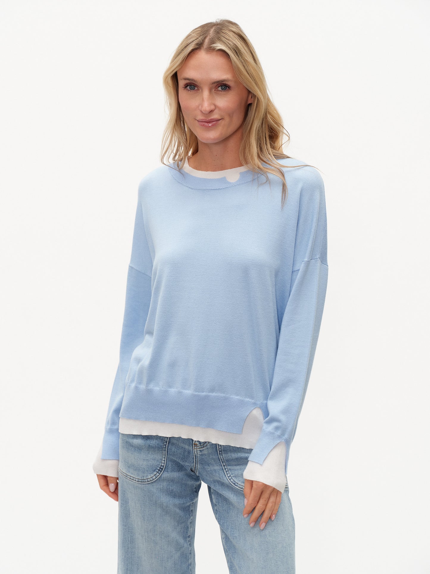 Six Fifty Notched Neck Clair Sweater