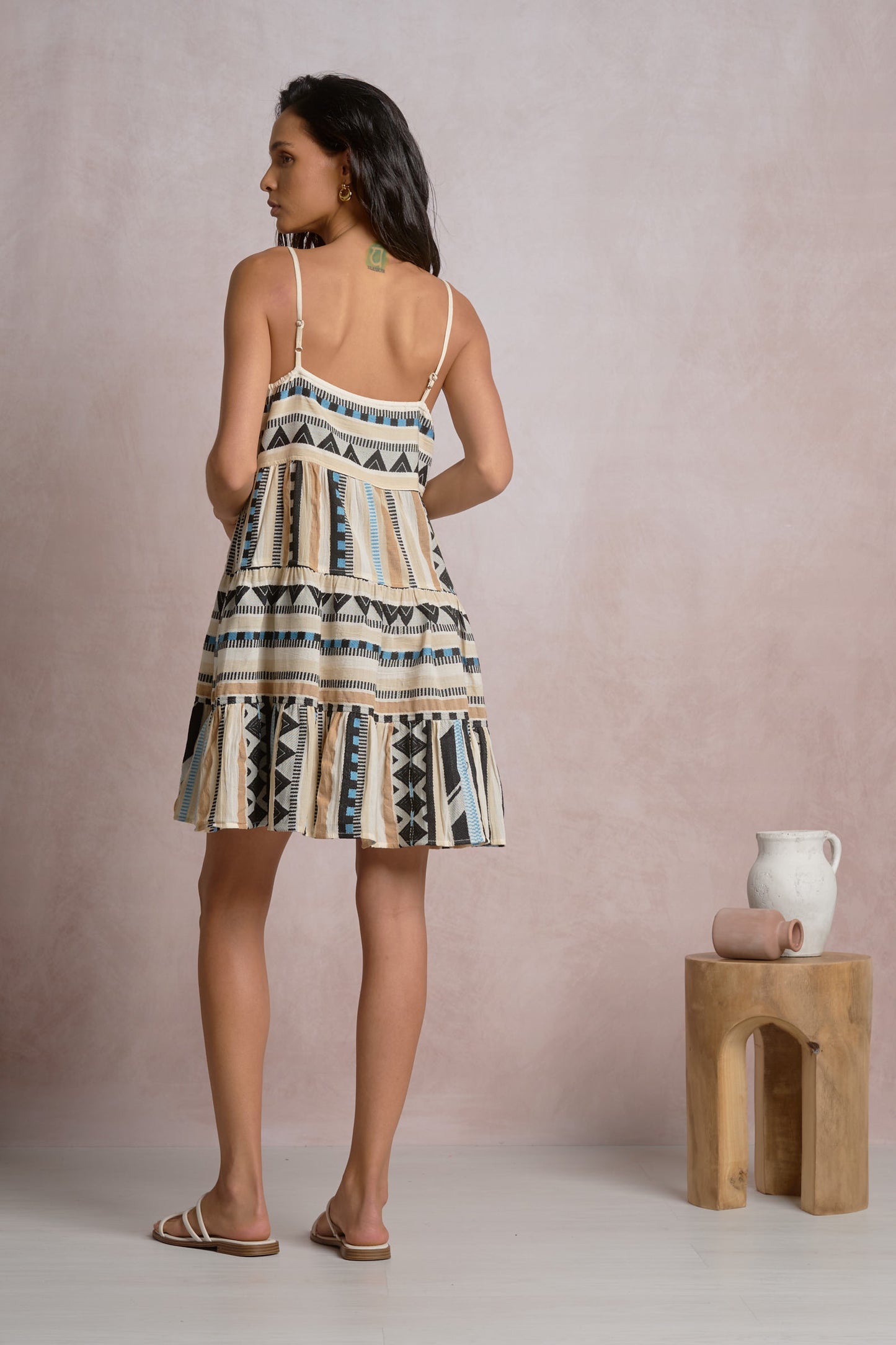 Elan Aztec Print Mini Dress