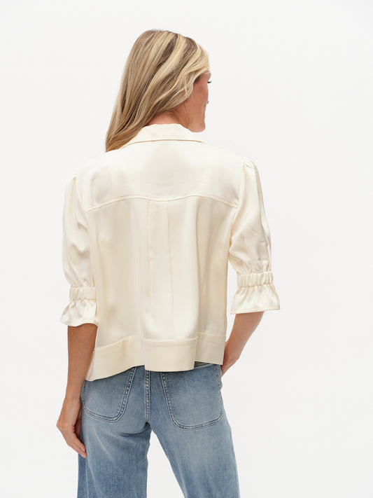 Six Fifty Anna 3/4 Satin Zip Jacket