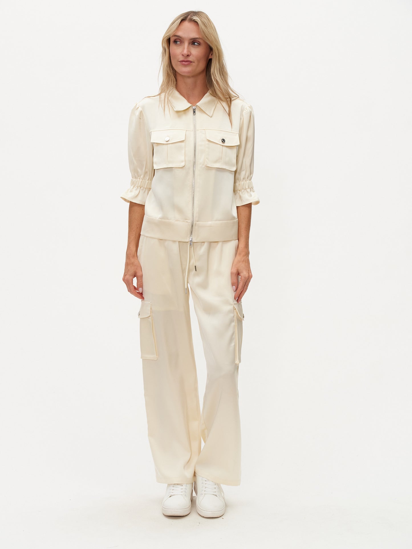 Six Fifty Elsa Satin Cargo Pants