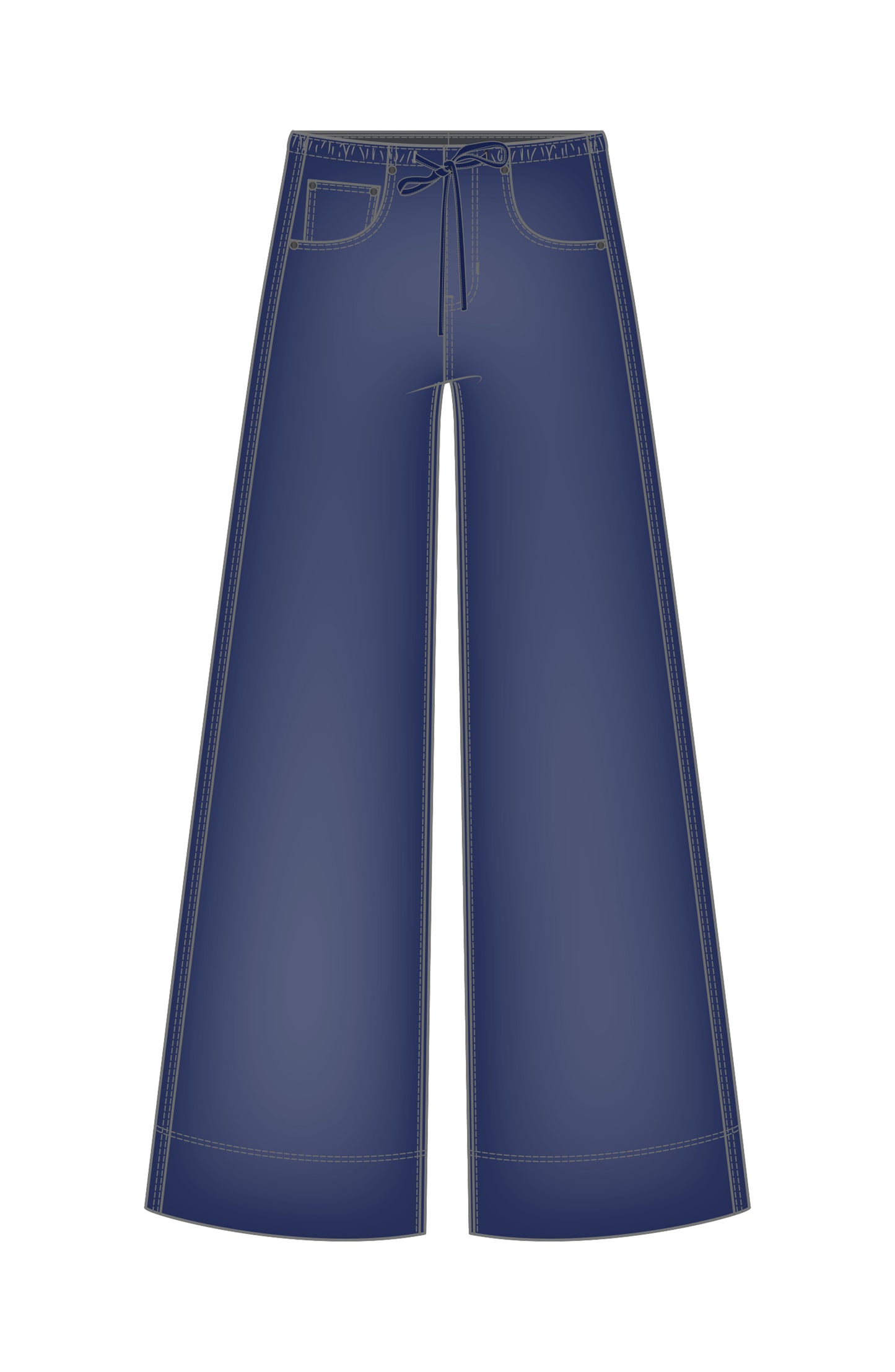 Liverpool Tie Waist Wide Leg Pants