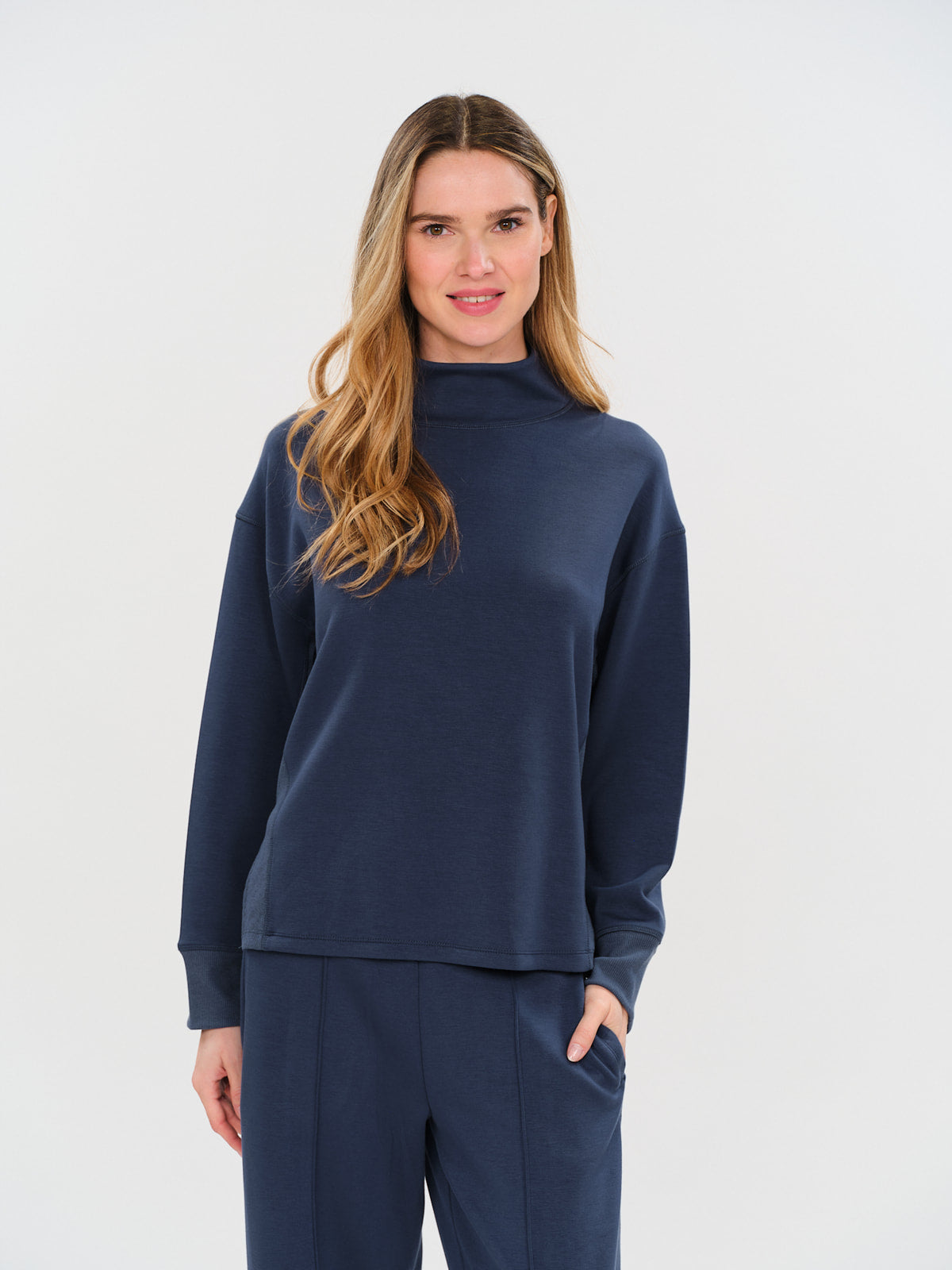 Six Fifty Scuba Mock Neck Top