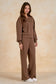 Elan Yummy 3/4 Zip Sweatshirt Top