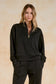 Elan Yummy 3/4 Zip Sweatshirt Top