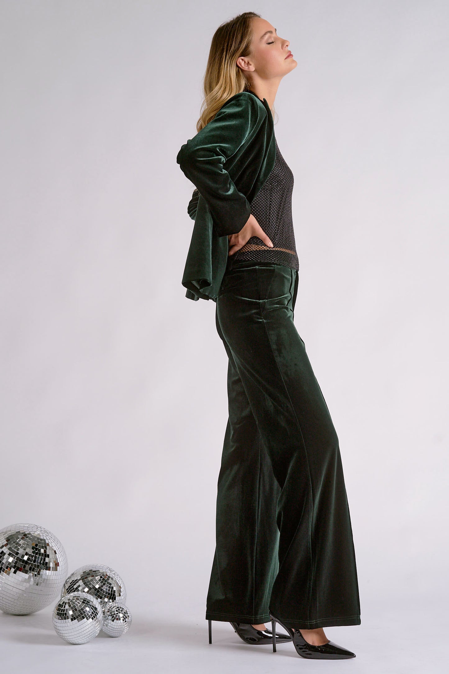 Elan Plush Velvet Blazer Jacket