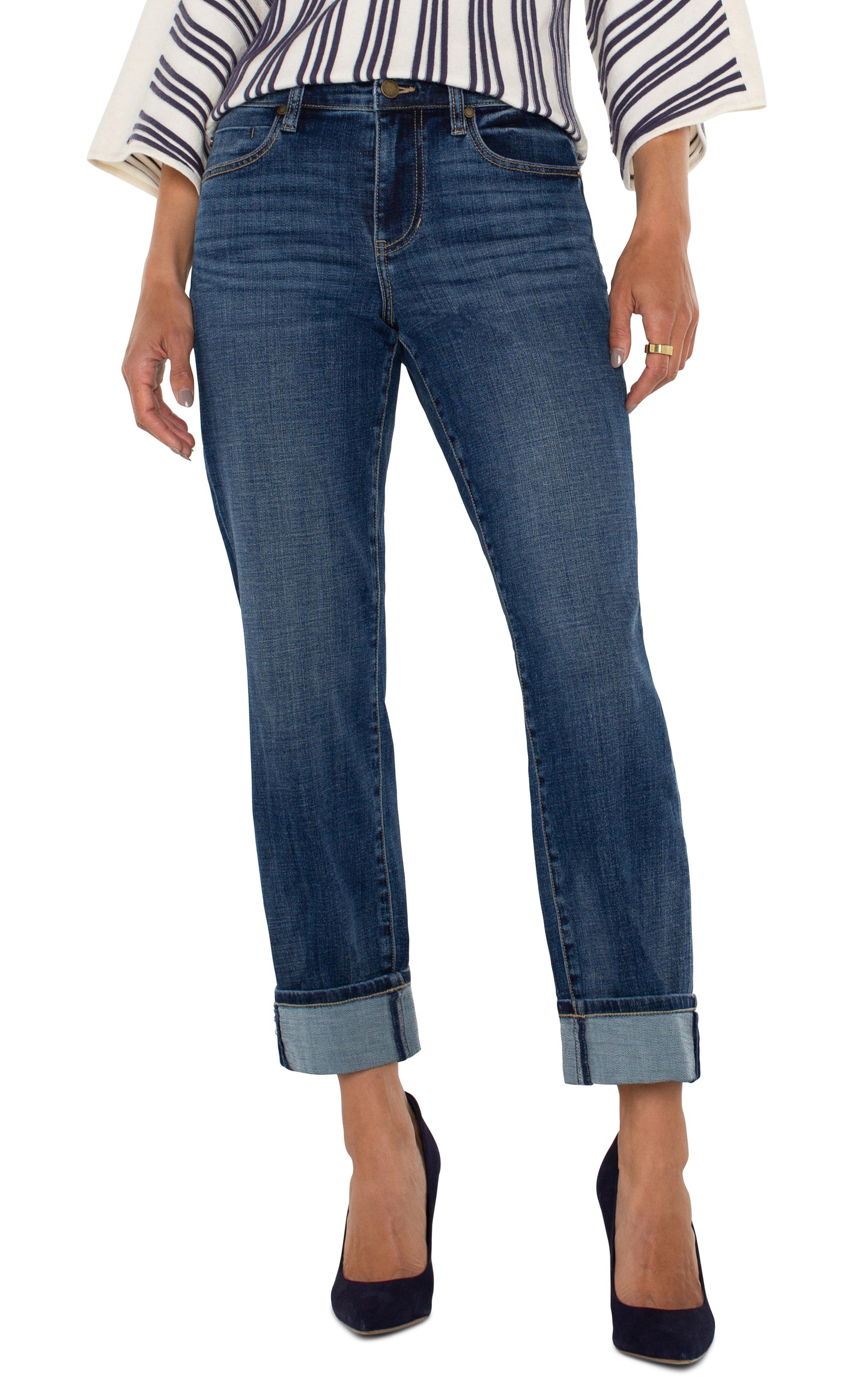 Liverpool Marley Girlfriend Cuffed Denim