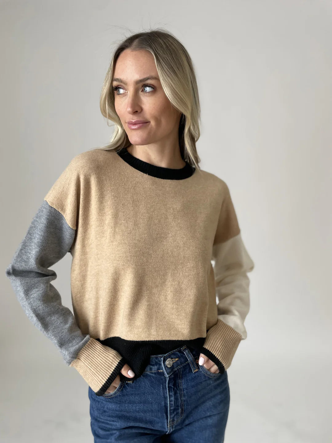 Six Fifty Preston Color Block Sweater