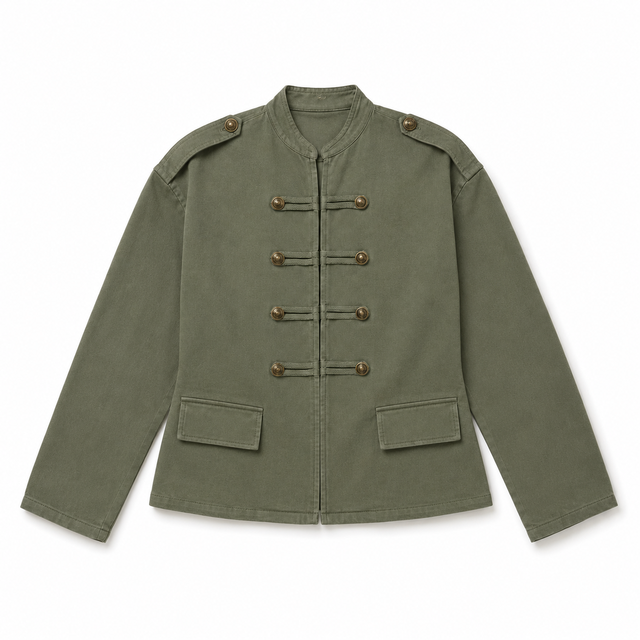 Six Fifty Band Military Olive Jacket