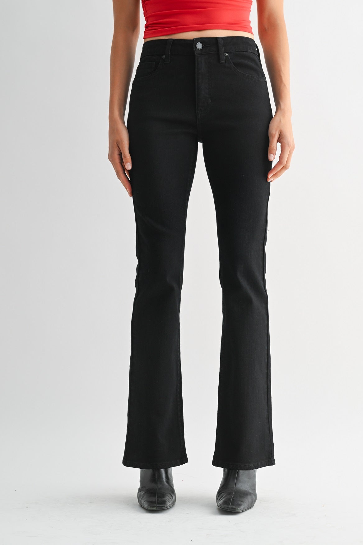 Just Black Regular Hem Bootcut Jeans