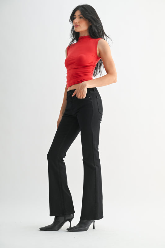 Just Black Regular Hem Bootcut Jeans