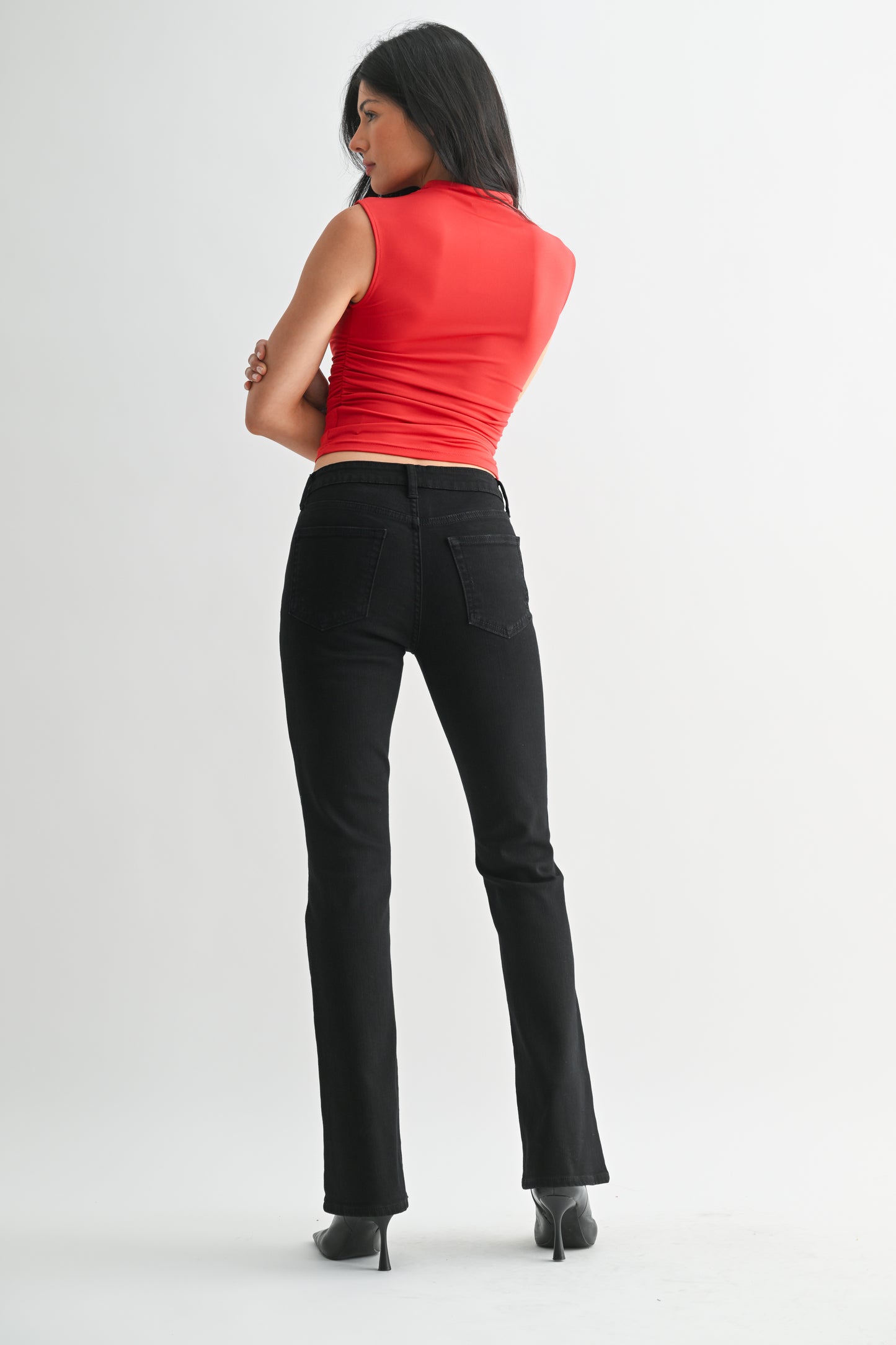 Just Black Regular Hem Bootcut Jeans