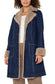 Liverpool Faux Sherpa Trim Denim Jacket