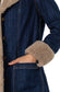 Liverpool Faux Sherpa Trim Denim Jacket