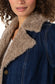 Liverpool Faux Sherpa Trim Denim Jacket