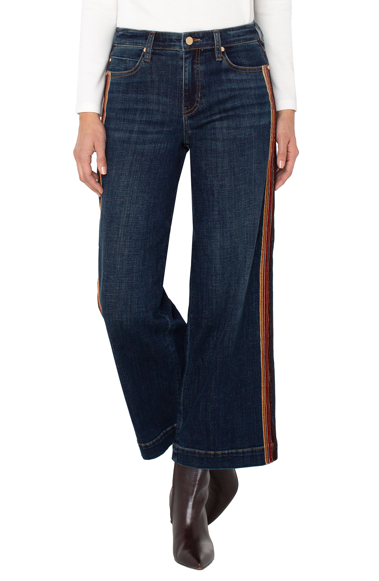 Liverpool Velvet Striped Denim