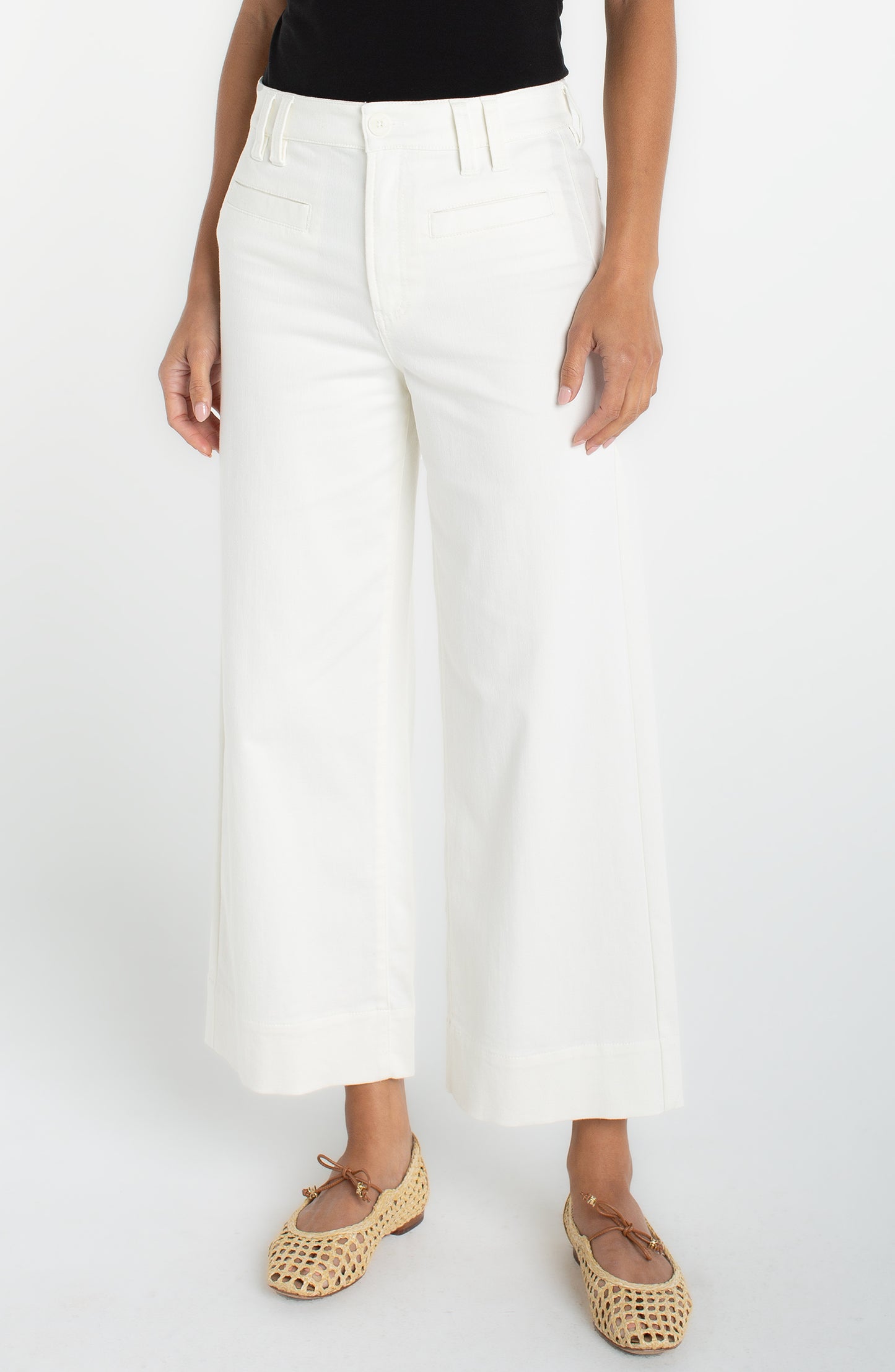 Liverpool Crop Wide Leg Denim