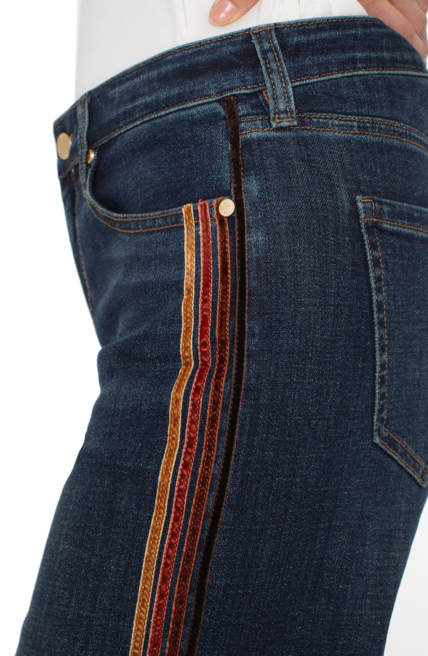 Liverpool Velvet Striped Denim