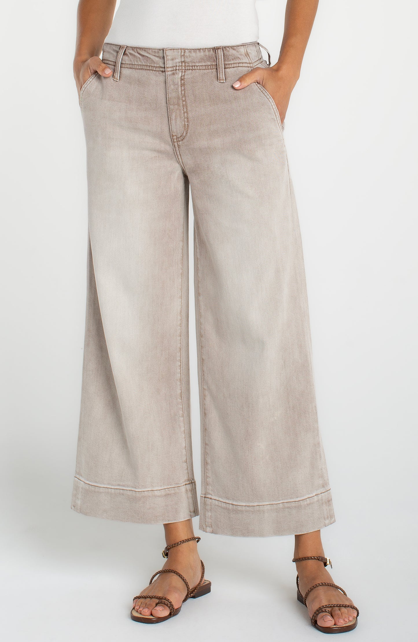 Liverpool Weekender Crop Wide Leg Denim
