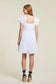 Tribal Lined White Ruffle Sleeve Dress - MEDIUM