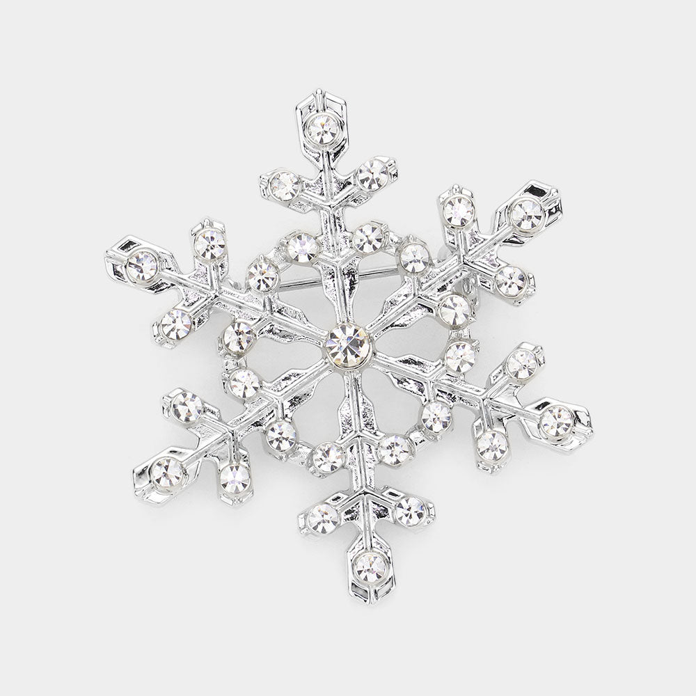 Crystal Snowflake Pin