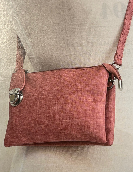 Caracol Matte Faux Leather Crossbody Wristlet